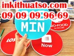 In Kỹ Thuật Số in sticker size lớn cho ứng dụng Grab Food - Go-Food - Loship - Now - Baemin